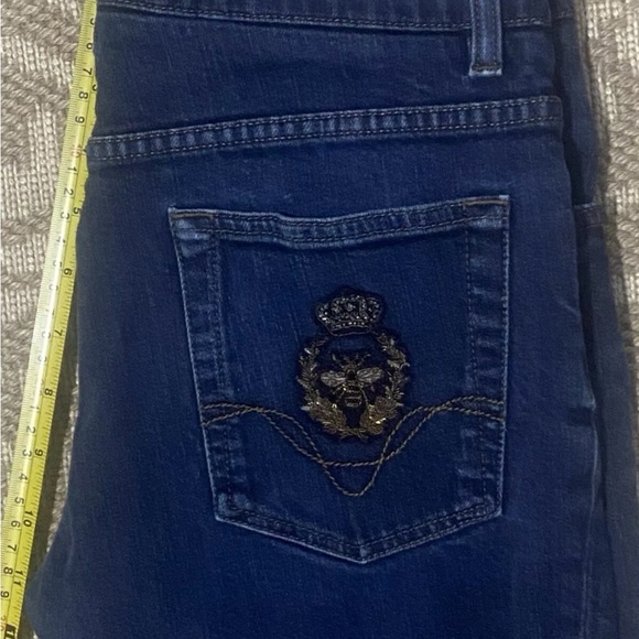 DOLCE & GABBANA Men’s Runway Jeans Metallic embroidery Crown & Bee US 30 - Picture 5 of 13